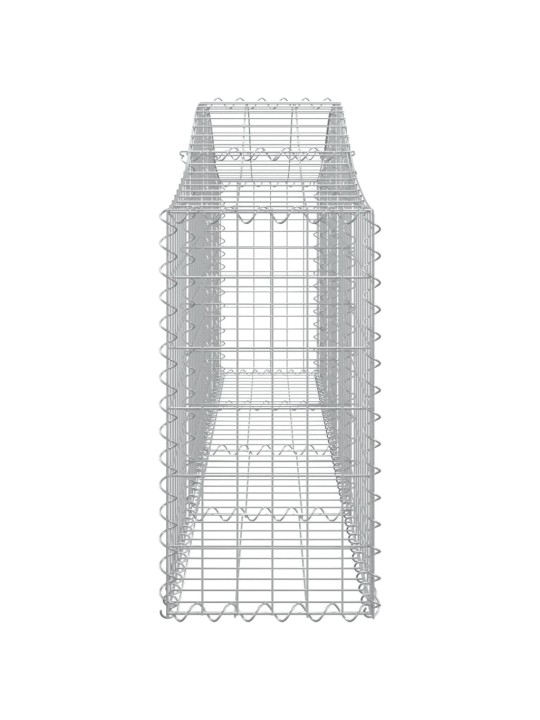 Klenuté gabionové koše 11 ks 200x30x60/80 cm pozinkované železo