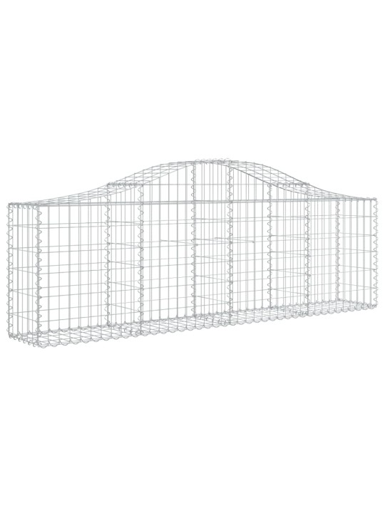 Klenuté gabionové koše 14 ks 200x30x60/80 cm pozinkované železo