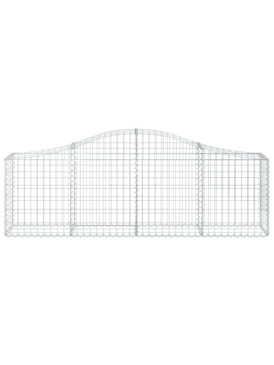 Klenuté gabionové koše 18 ks 200x30x60/80 cm pozinkované železo