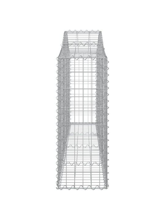 Klenuté gabionové koše 4 ks 200x30x80/100 cm pozinkované železo