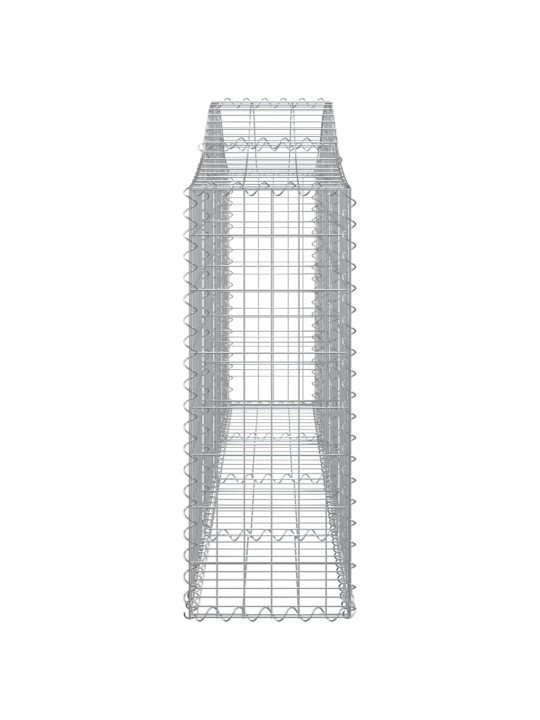 Klenuté gabionové koše 5 ks 200x30x80/100 cm pozinkované železo