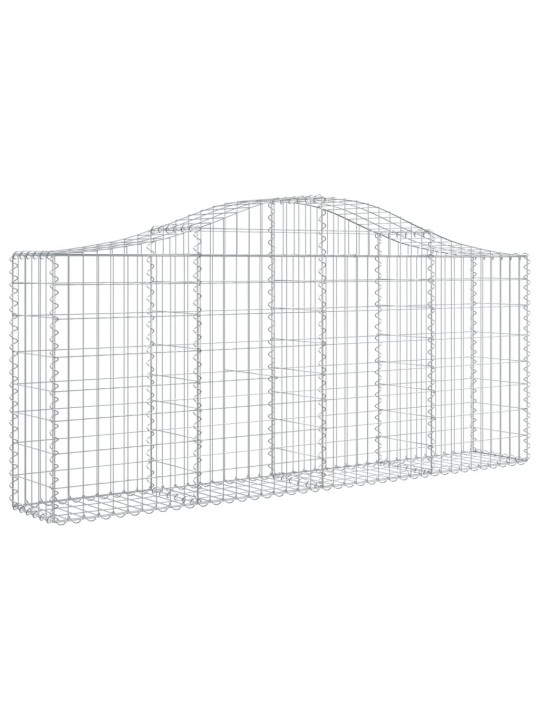 Klenuté gabionové koše 6 ks 200x30x80/100 cm pozinkované železo