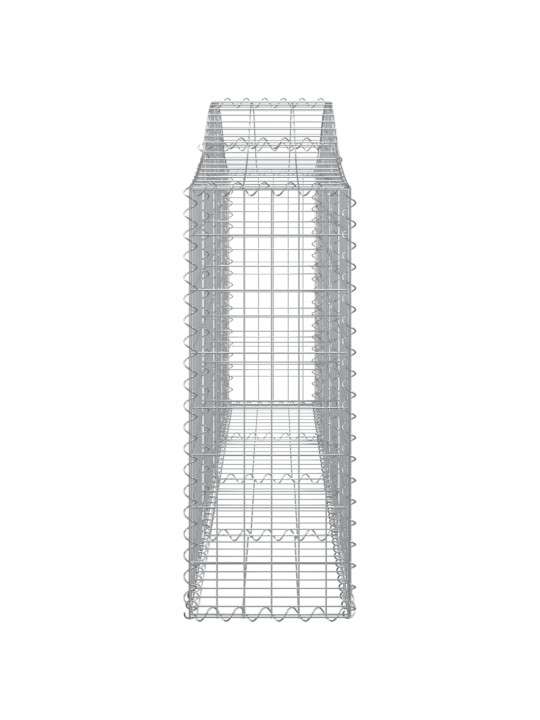 Klenuté gabionové koše 6 ks 200x30x80/100 cm pozinkované železo