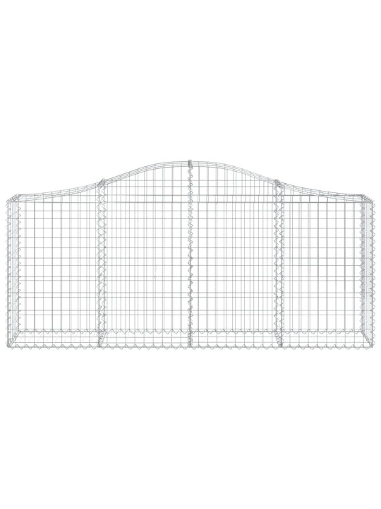 Klenuté gabionové koše 10ks 200x30x80/100 cm pozinkované železo
