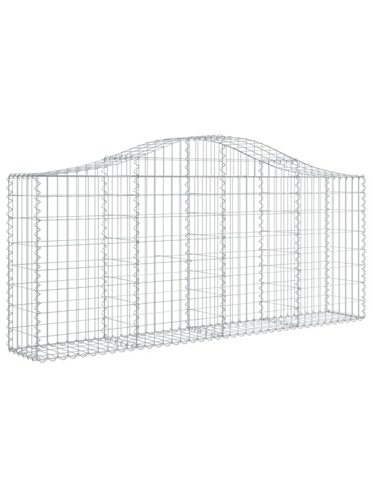 Klenuté gabionové koše 14ks 200x30x80/100 cm pozinkované železo