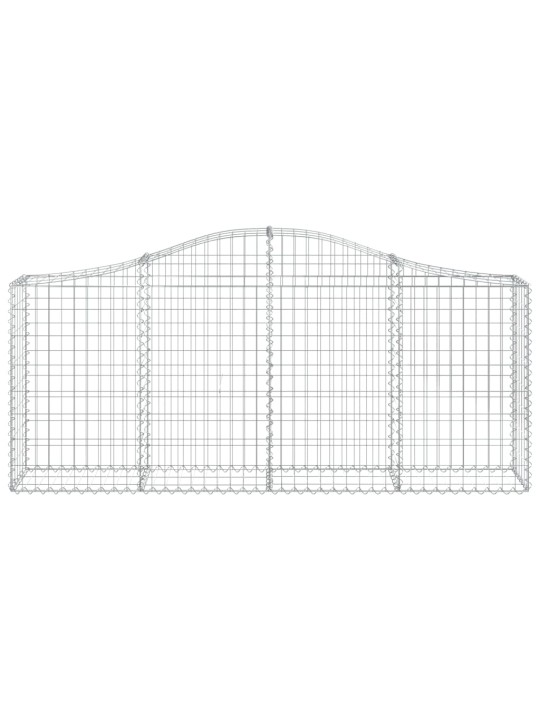 Klenuté gabionové koše 14ks 200x30x80/100 cm pozinkované železo