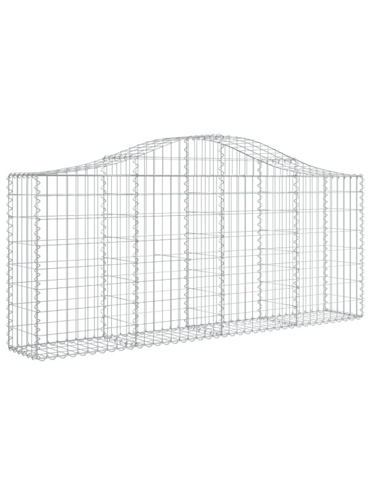 Klenuté gabionové koše 18ks 200x30x80/100 cm pozinkované železo
