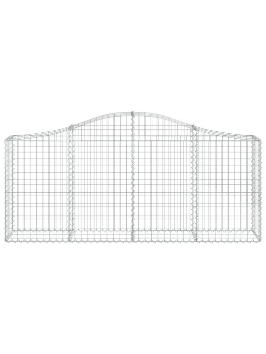 Klenuté gabionové koše 18ks 200x30x80/100 cm pozinkované železo