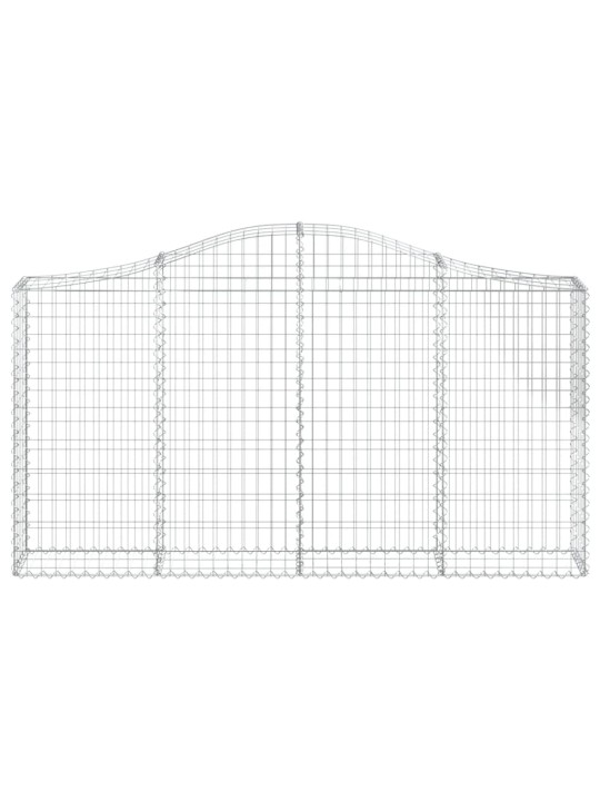 Klenuté gabionové koše 4 ks 200x30x100/120cm pozinkované železo