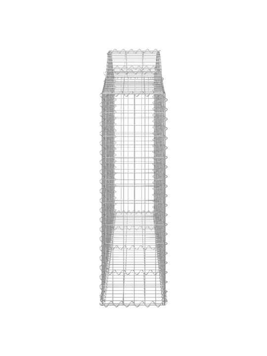 Klenuté gabionové koše 4 ks 200x30x100/120cm pozinkované železo