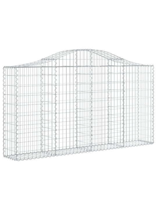 Klenuté gabionové koše 10ks 200x30x100/120cm pozinkované železo