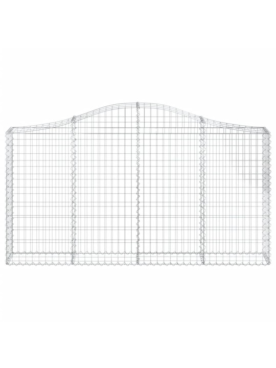 Klenuté gabionové koše 10ks 200x30x100/120cm pozinkované železo