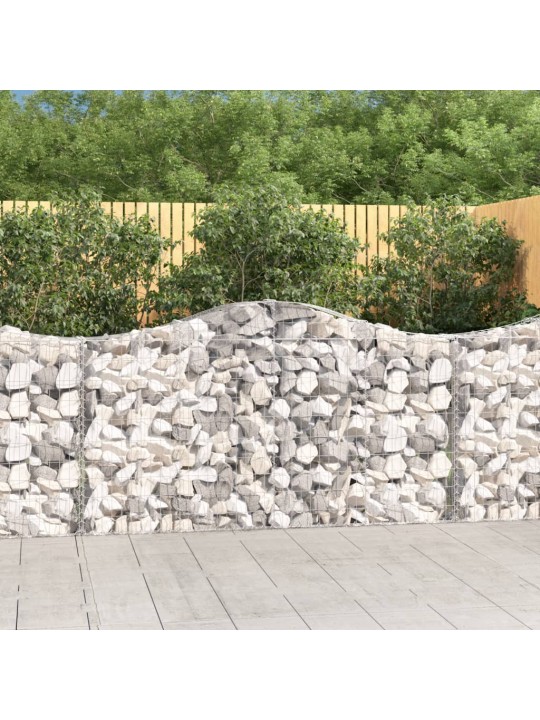 Klenuté gabionové koše 12ks 200x30x100/120cm pozinkované železo