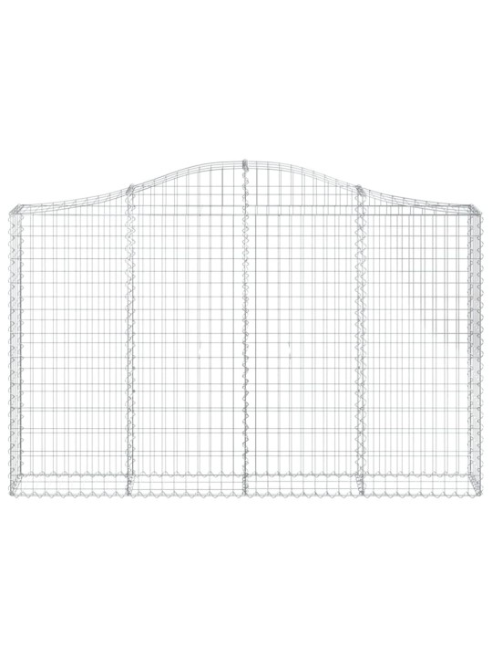 Klenuté gabionové koše 5 ks 200x30x120/140cm pozinkované železo