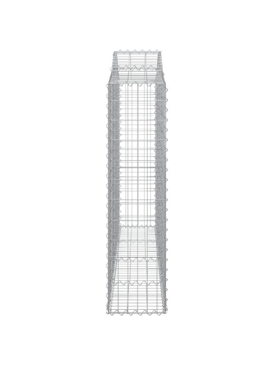 Klenuté gabionové koše 5 ks 200x30x120/140cm pozinkované železo
