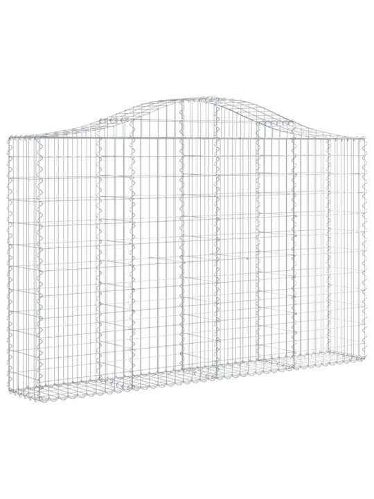 Klenuté gabionové koše 10ks 200x30x120/140cm pozinkované železo