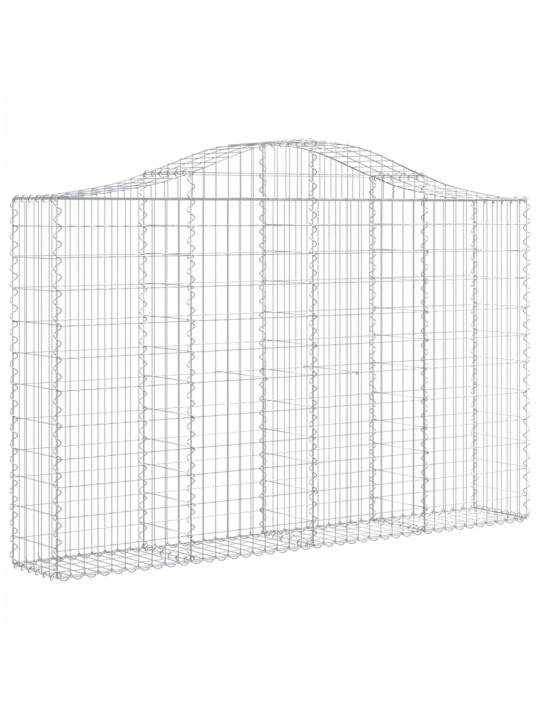 Klenuté gabionové koše 12ks 200x30x120/140cm pozinkované železo