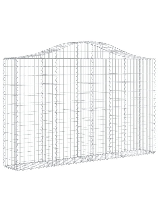 Klenuté gabionové koše 13ks 200x30x120/140cm pozinkované železo