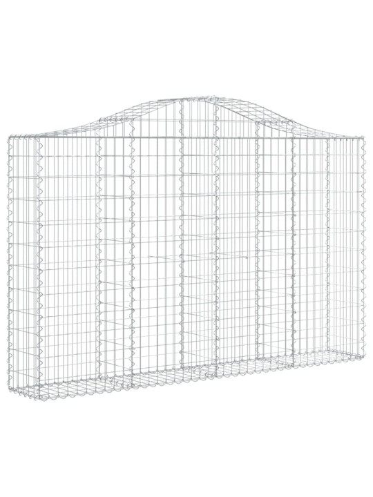 Klenuté gabionové koše 18ks 200x30x120/140cm pozinkované železo