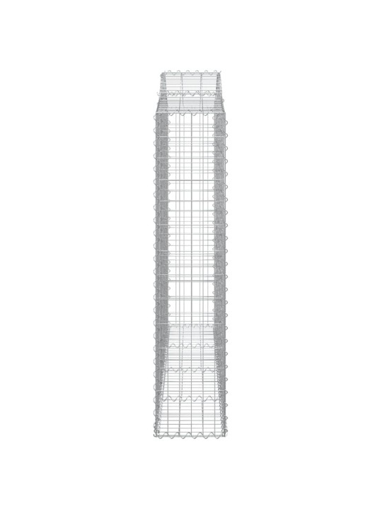 Klenuté gabionové koše 6 ks 200x30x140/160cm pozinkované železo