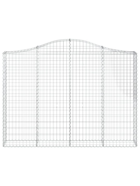 Klenuté gabionové koše 10ks 200x30x140/160cm pozinkované železo