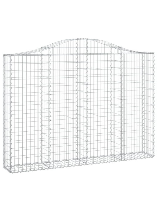 Klenuté gabionové koše 11ks 200x30x140/160cm pozinkované železo