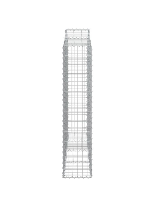 Klenuté gabionové koše 11ks 200x30x140/160cm pozinkované železo