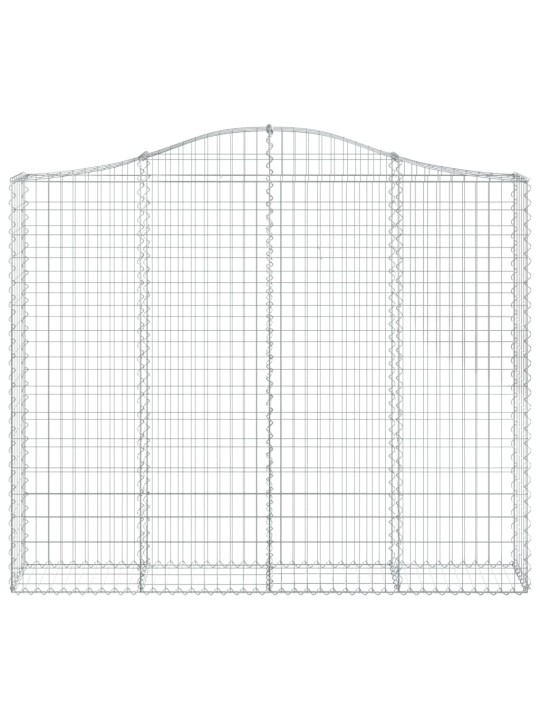 Klenuté gabionové koše 5 ks 200x30x160/180cm pozinkované železo