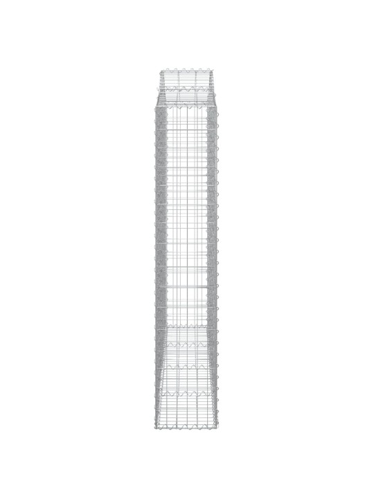 Klenuté gabionové koše 7 ks 200x30x160/180cm pozinkované železo