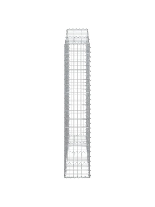 Klenuté gabionové koše 10ks 200x30x160/180cm pozinkované železo