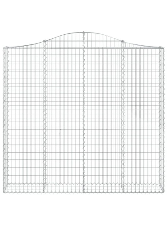 Klenuté gabionové koše 5 ks 200x30x180/200cm pozinkované železo