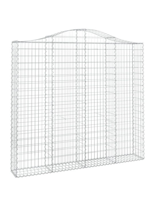 Klenuté gabionové koše 11ks 200x30x180/200cm pozinkované železo