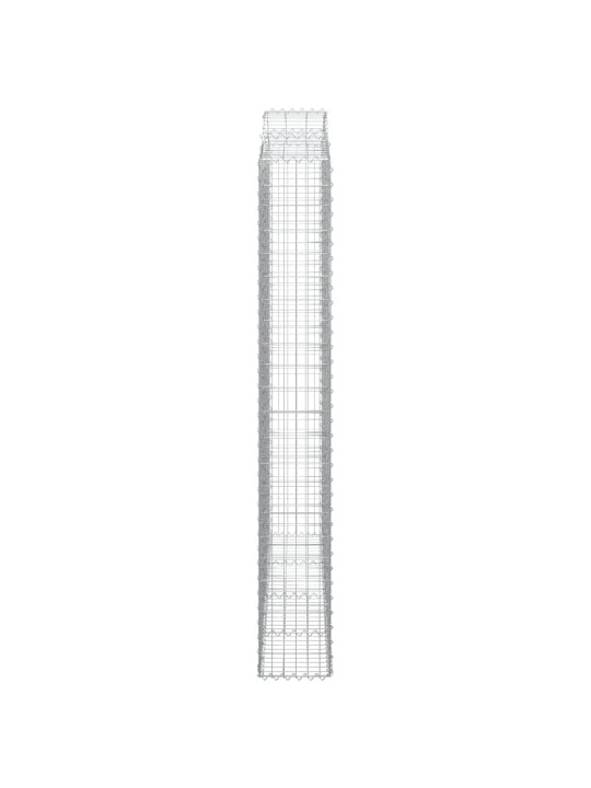 Klenuté gabionové koše 2 ks 200x30x220/240cm pozinkované železo
