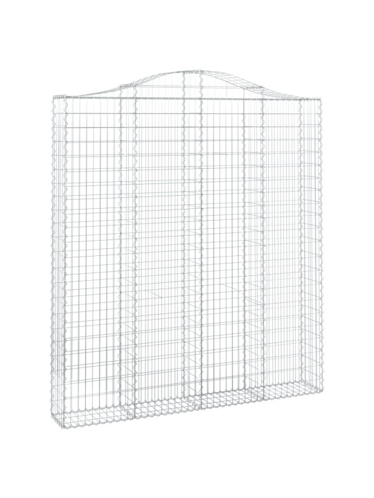 Klenuté gabionové koše 3 ks 200x30x220/240cm pozinkované železo