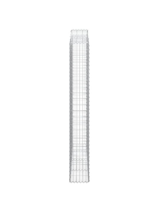 Klenuté gabionové koše 3 ks 200x30x220/240cm pozinkované železo