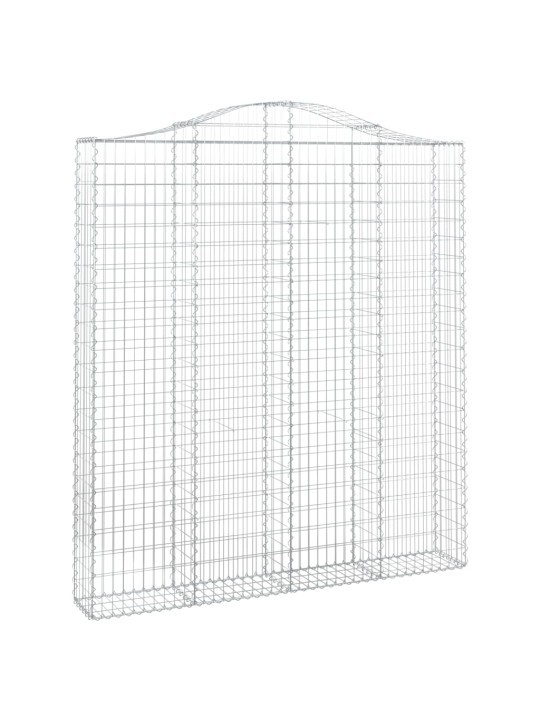 Klenuté gabionové koše 4 ks 200x30x220/240cm pozinkované železo