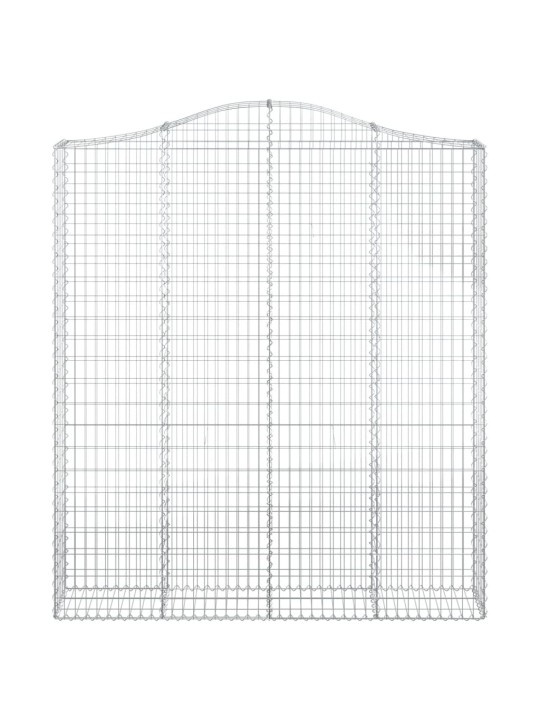 Klenuté gabionové koše 5 ks 200x30x220/240cm pozinkované železo