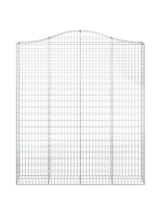 Klenuté gabionové koše 12ks 200x30x220/240cm pozinkované železo