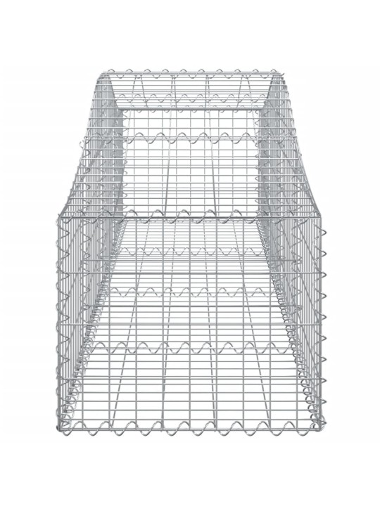 Klenuté gabionové koše 2 ks 200x50x40/60 cm pozinkované železo