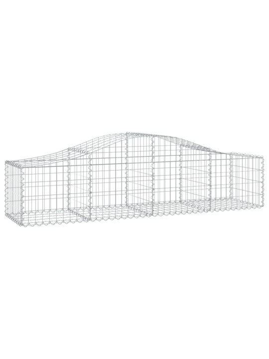 Klenuté gabionové koše 7 ks 200x50x40/60 cm pozinkované železo