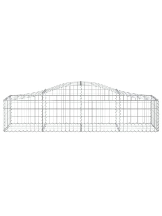 Klenuté gabionové koše 11 ks 200x50x40/60 cm pozinkované železo