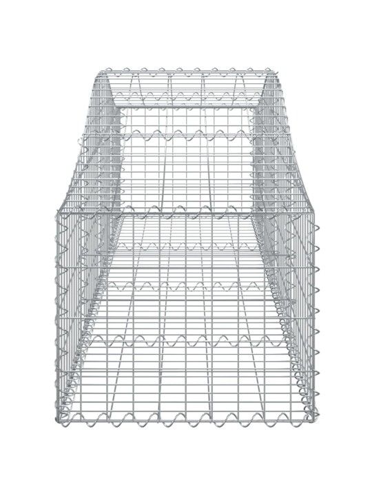 Klenuté gabionové koše 11 ks 200x50x40/60 cm pozinkované železo