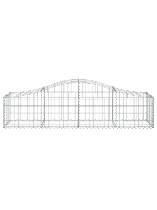 Klenuté gabionové koše 12 ks 200x50x40/60 cm pozinkované železo