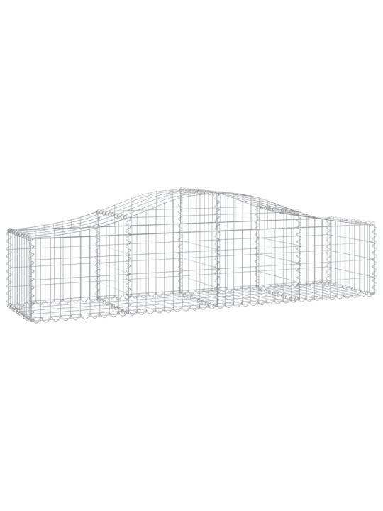 Klenuté gabionové koše 14 ks 200x50x40/60 cm pozinkované železo
