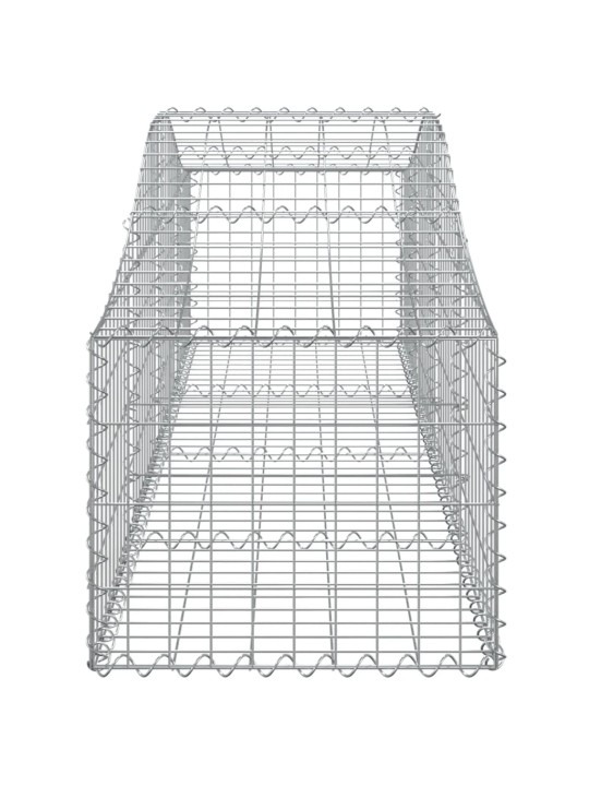 Klenuté gabionové koše 14 ks 200x50x40/60 cm pozinkované železo
