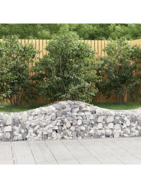 Klenuté gabionové koše 18 ks 200x50x40/60 cm pozinkované železo