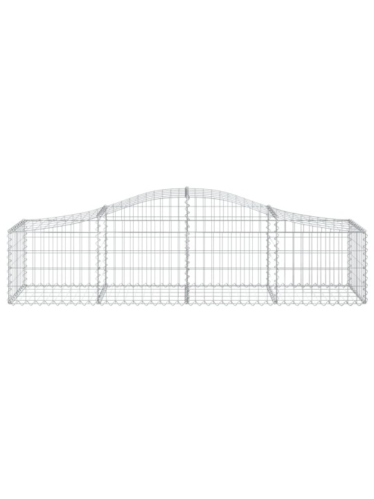 Klenuté gabionové koše 25 ks 200x50x40/60 cm pozinkované železo