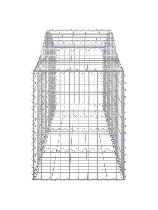 Klenuté gabionové koše 4 ks 200x50x60/80 cm pozinkované železo