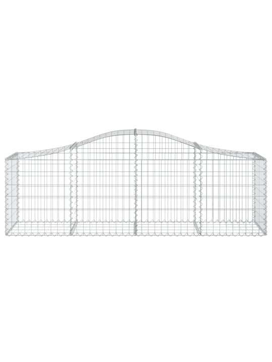 Klenuté gabionové koše 8 ks 200x50x60/80 cm pozinkované železo