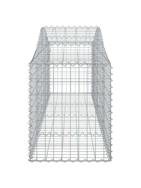 Klenuté gabionové koše 14 ks 200x50x60/80 cm pozinkované železo
